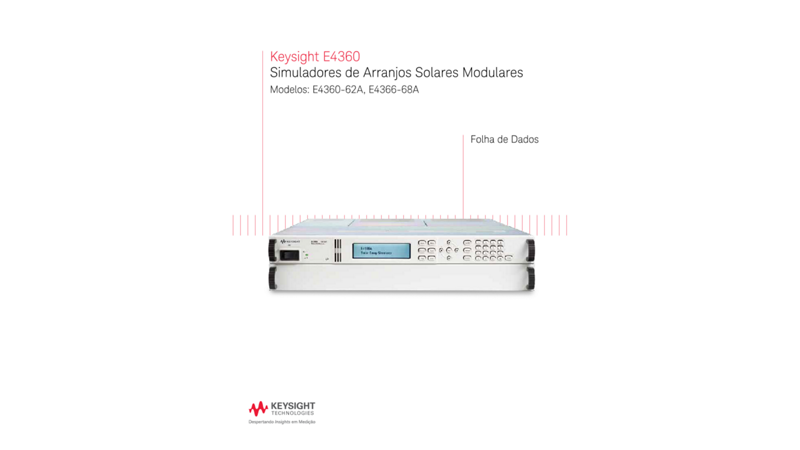 E4360 Modular Solar Array Simulators
